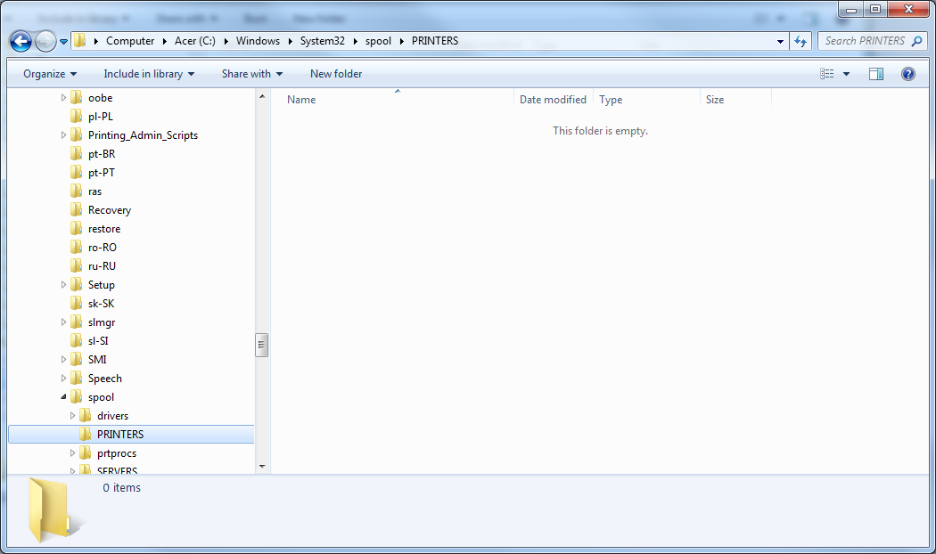 System32 spool printers